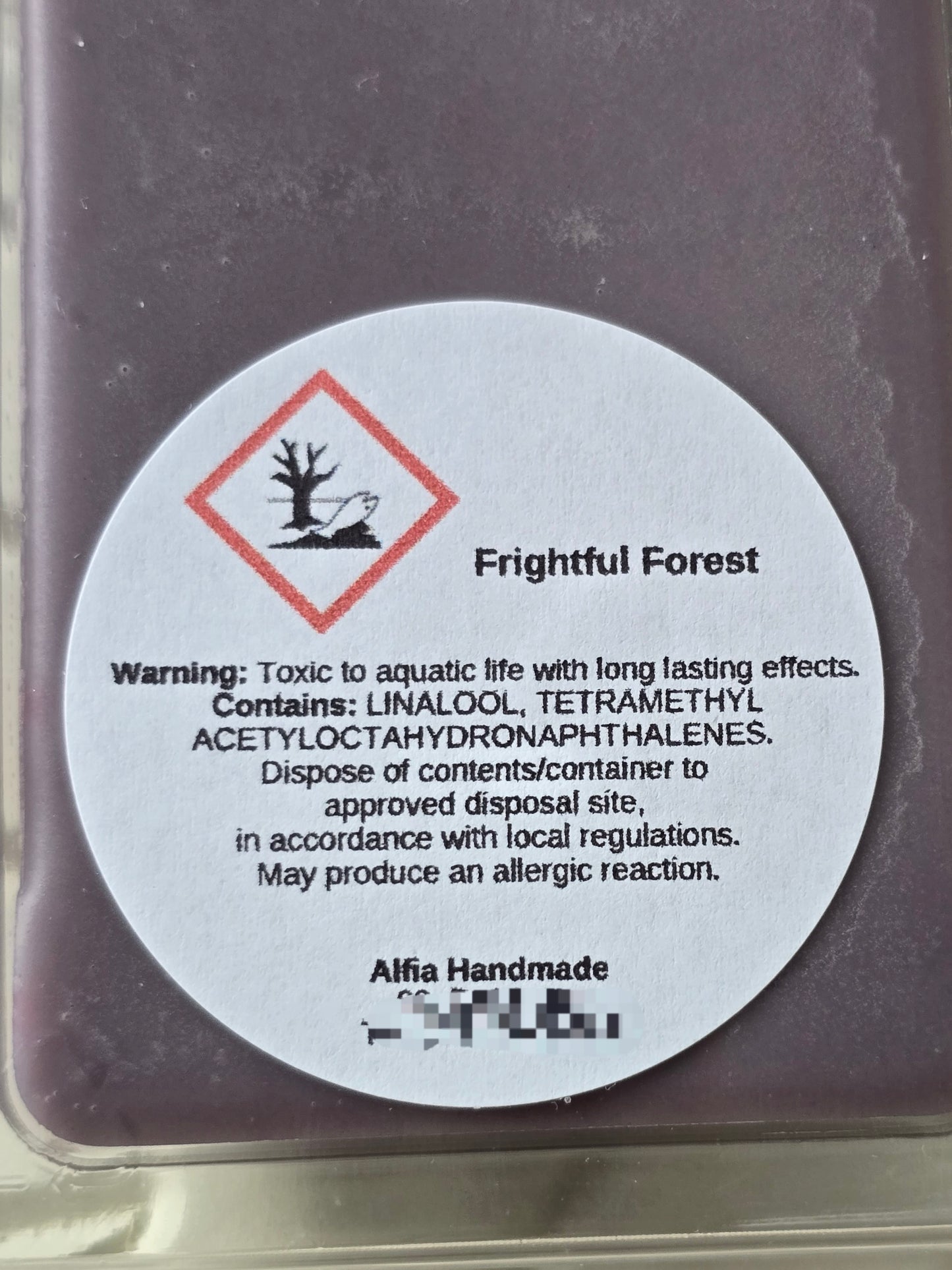 New Frightful Forest Soy Wax Melt Snap Bar - Natural Woodland Scent - Halloween - Alfia