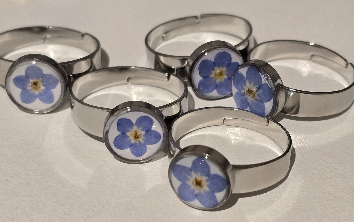 Forget Me Not Adjustable Ring | Resin | Real Flower Jewellery | New