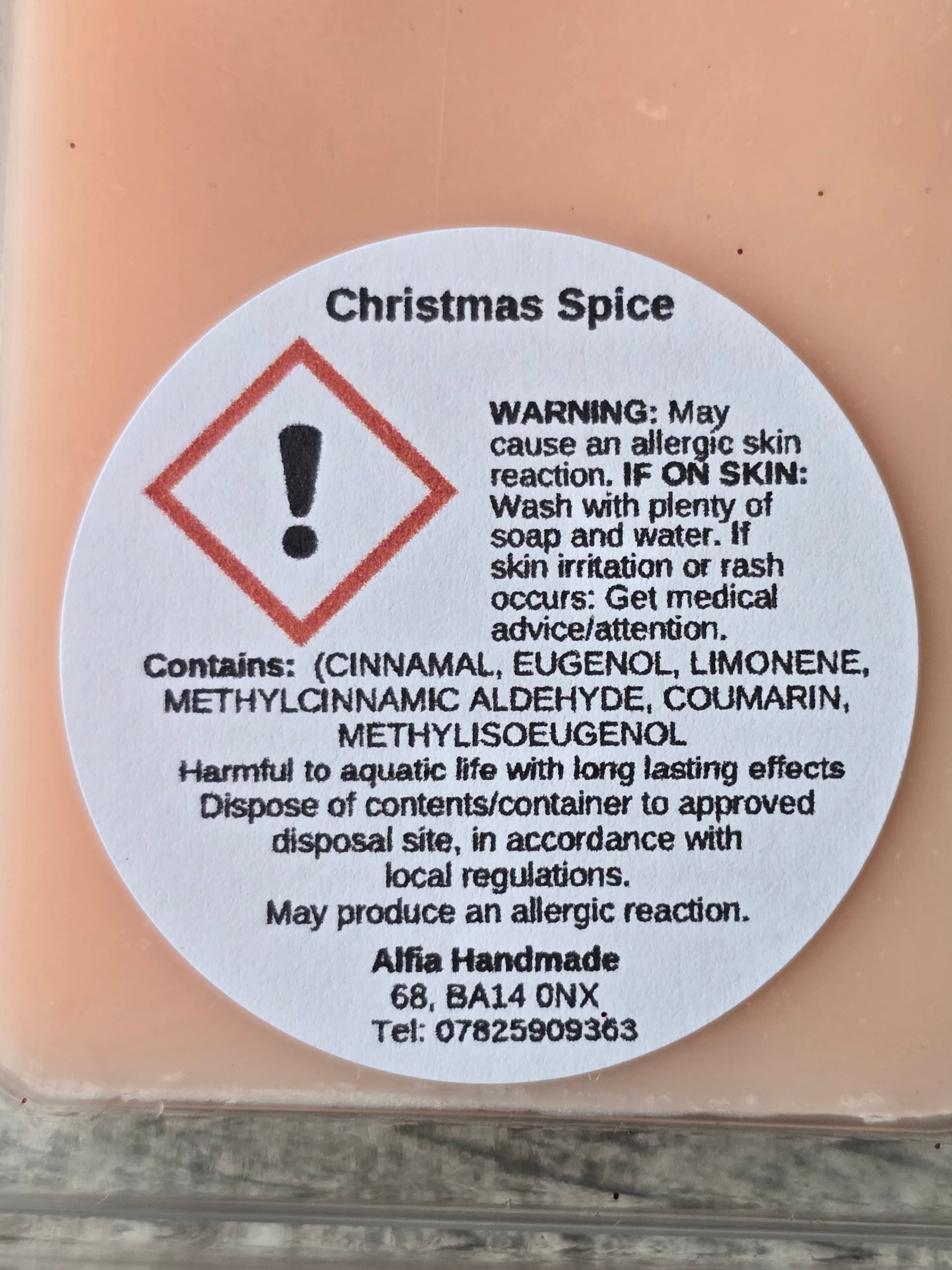 Christmas Spice Soy Wax Snap Bar - Alfia