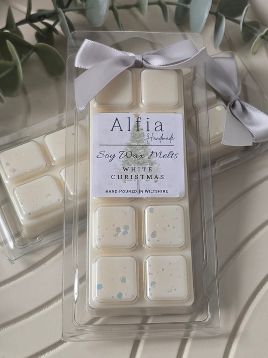 White Christmas Soy Wax Snap Bar - Alfia