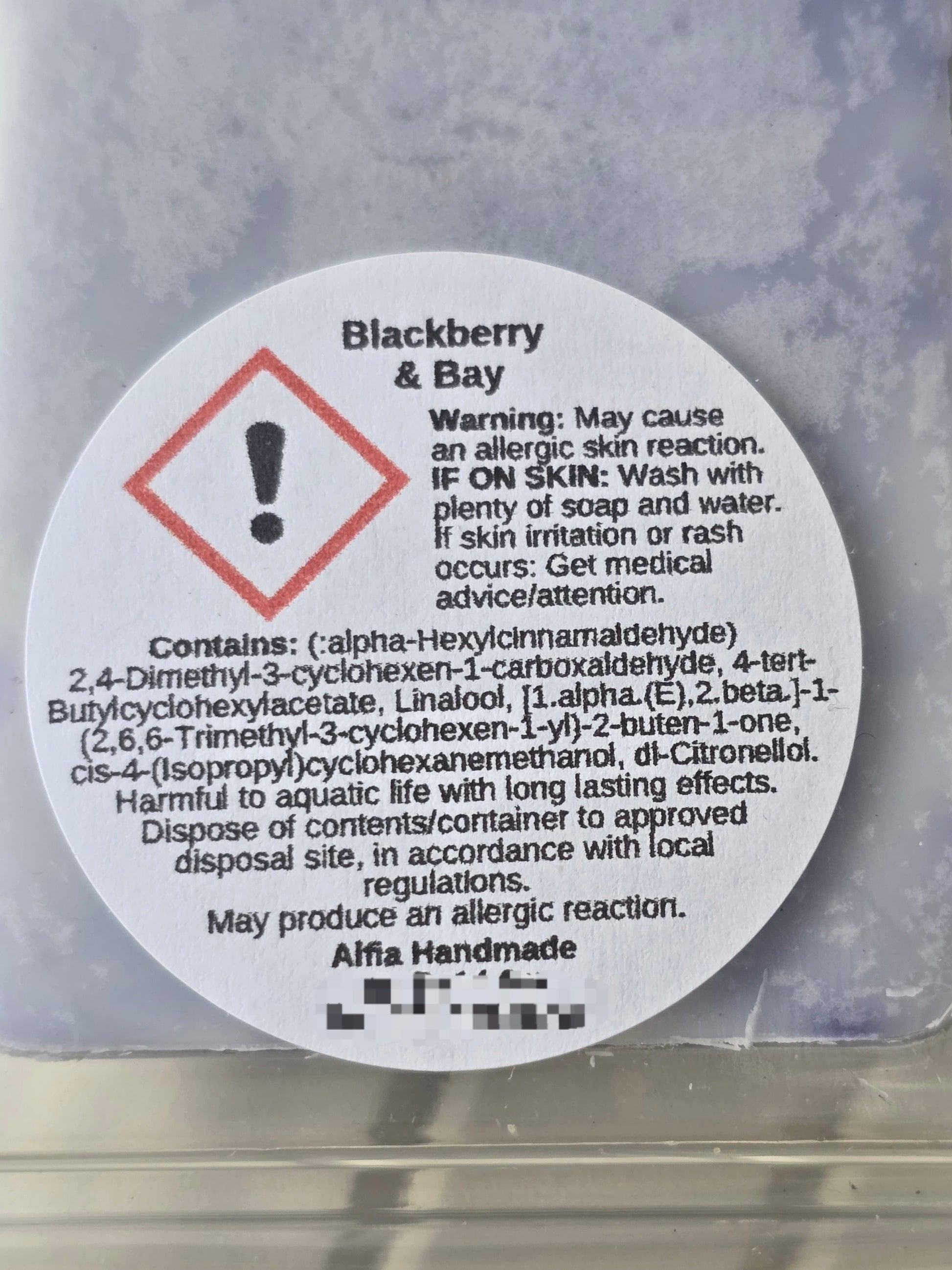 NEW Blackberry & Bay Soy Wax Melt Snap Bar - Fruity Floral Woodland Scent - Alfia