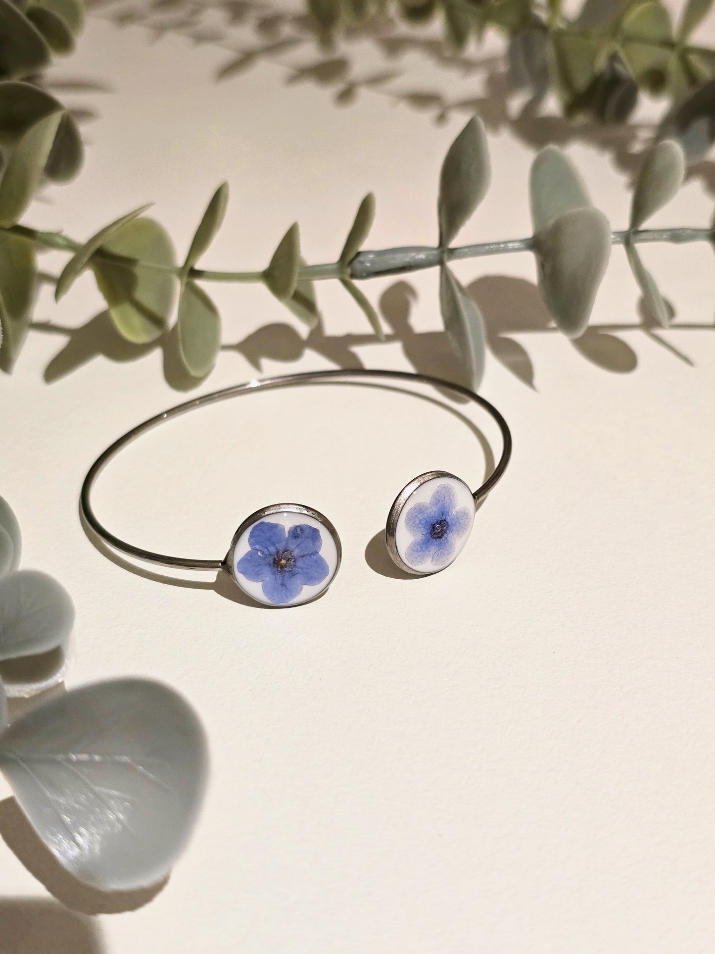 Handmade Forget-Me-Not Bracelet | Real Flower Resin Botanical Keepsake Jewellery - Alfia