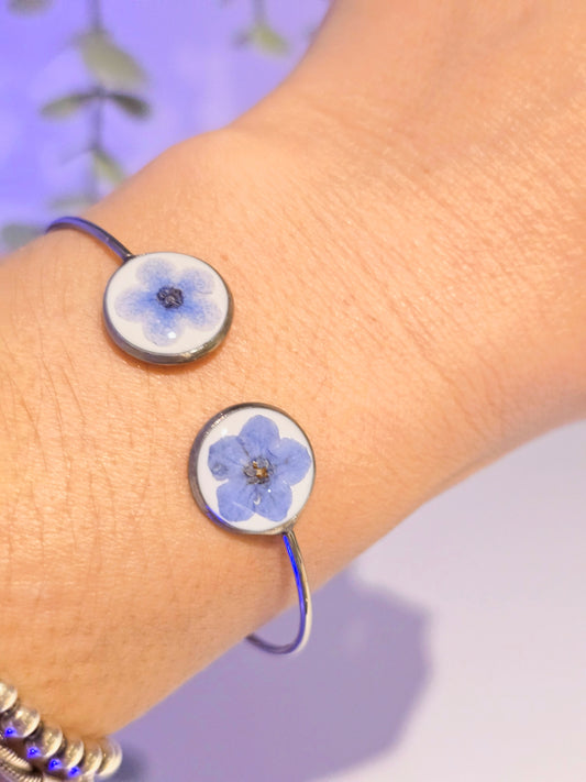 Handmade Forget-Me-Not Bracelet | Real Flower Resin Botanical Keepsake Jewellery - Alfia
